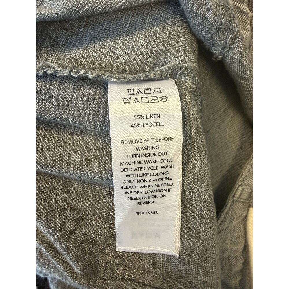 NWT C&C California Linen Blend Shorts Gray Rope Tie High Waisted Casual Size S - Picture 8 of 14